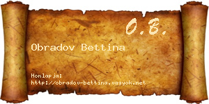 Obradov Bettina névjegykártya